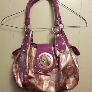 Large pink and purple purse